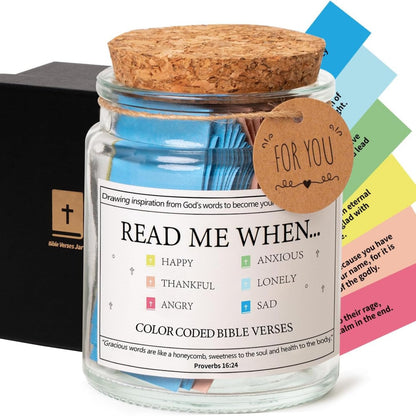 (GIFTING OFFER) Handmade Bible Verses In A Jar 90 Verses Jar (Free Christian Gift Box)