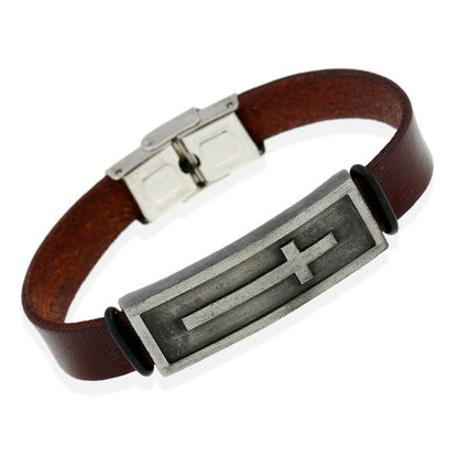 Cross Christian Belt Cowhide Bracelet by Lordwithyou™