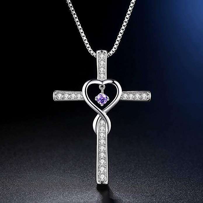 White Gold Plated &  Zircon Cross Necklace by Lordwithyou™