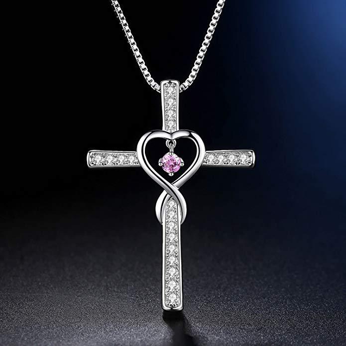 White Gold Plated &  Zircon Cross Necklace by Lordwithyou™