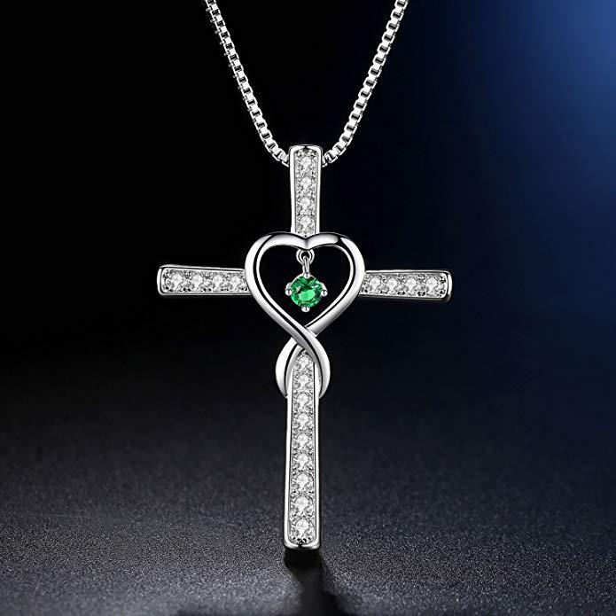White Gold Plated &  Zircon Cross Necklace by Lordwithyou™