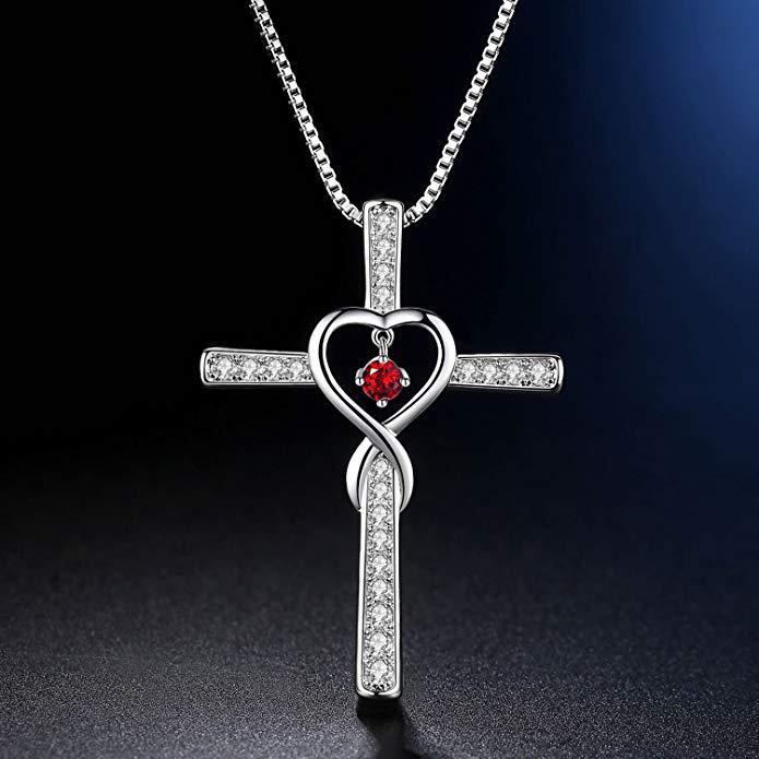White Gold Plated &  Zircon Cross Necklace by Lordwithyou™