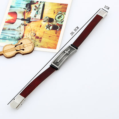 Cross Christian Belt Cowhide Bracelet by Lordwithyou™