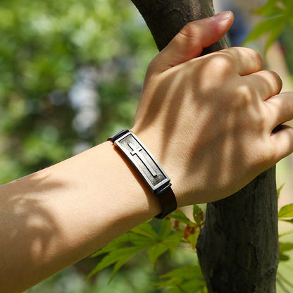 Cross Christian Belt Cowhide Bracelet by Lordwithyou™