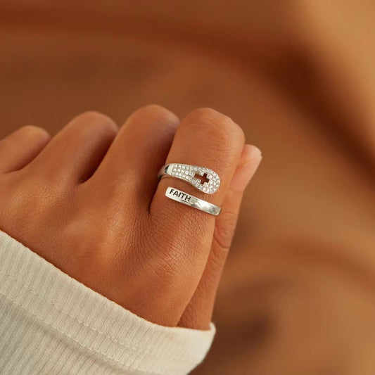 Faith Ring in Zircon & 925 Sterling Silver by Lordwithyou™ (GIFTING OFFER)