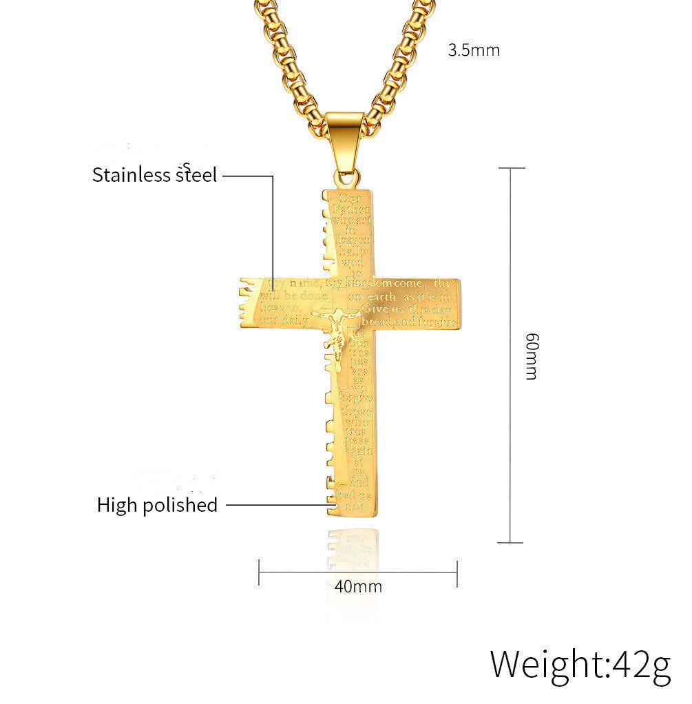 Christian Jesus Cross Necklace by Lordwithyou™