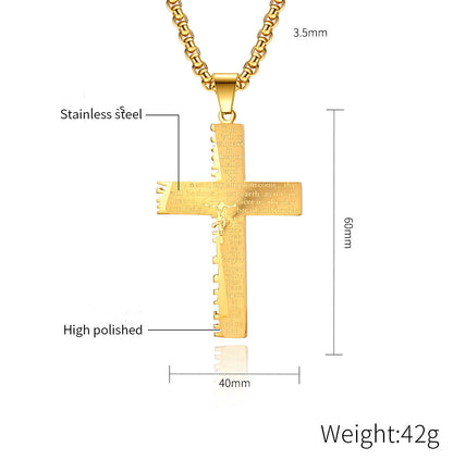 Christian Jesus Cross Necklace by Lordwithyou™