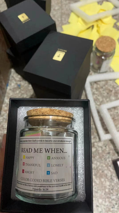 (GIFTING OFFER) Handmade Bible Verses In A Jar 90 Verses Jar (Free Christian Gift Box)