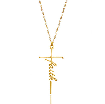 Faith Cross Necklace by Lordwithyou™