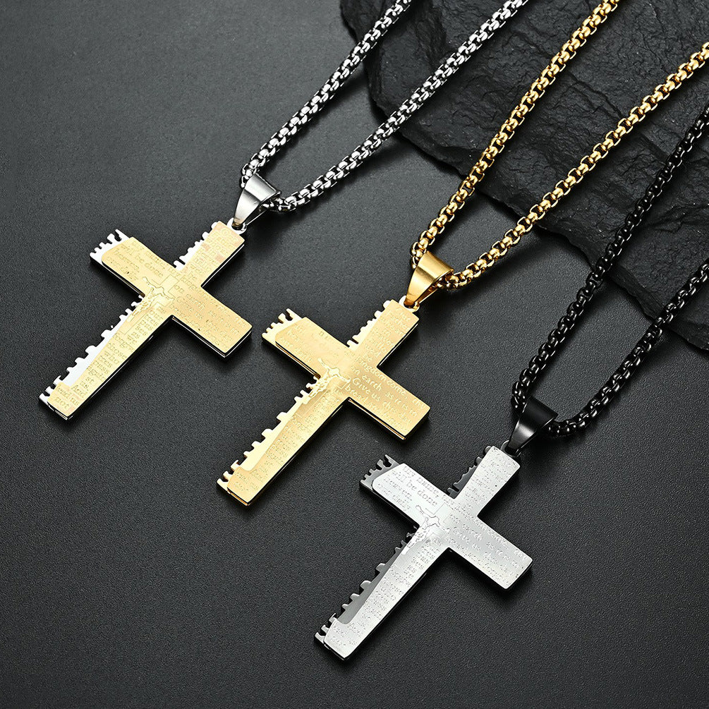 Christian Jesus Cross Necklace by Lordwithyou™