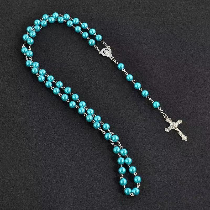 Cross and Rosary Christian Necklace Chain by Lordwithyou™