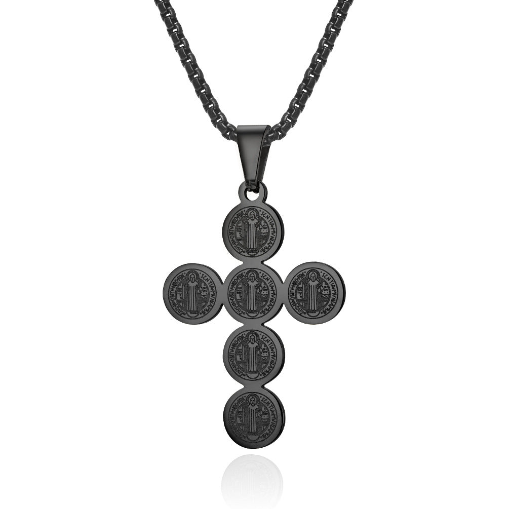 Christian Icon Cross Titanium Steel Pendant by Lordwithyou™