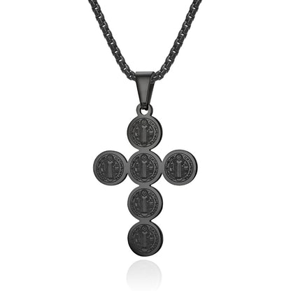 Christian Icon Cross Titanium Steel Pendant by Lordwithyou™