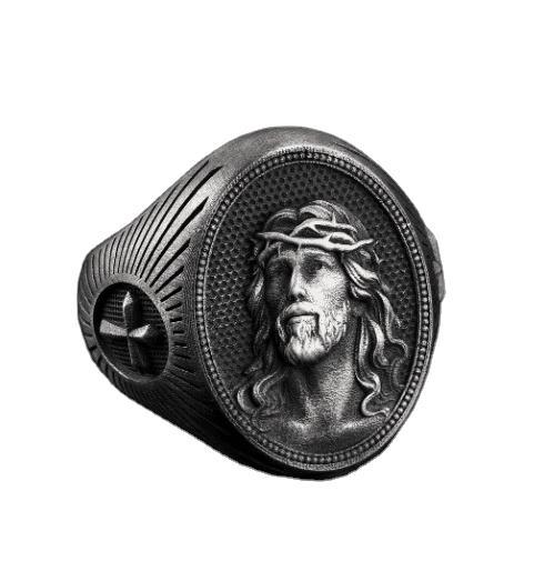 Oval Savior Christian Cross Ring by Lordwithyou™