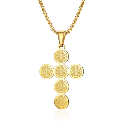 Christian Icon Cross Titanium Steel Pendant by Lordwithyou™