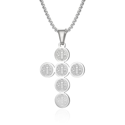 Christian Icon Cross Titanium Steel Pendant by Lordwithyou™