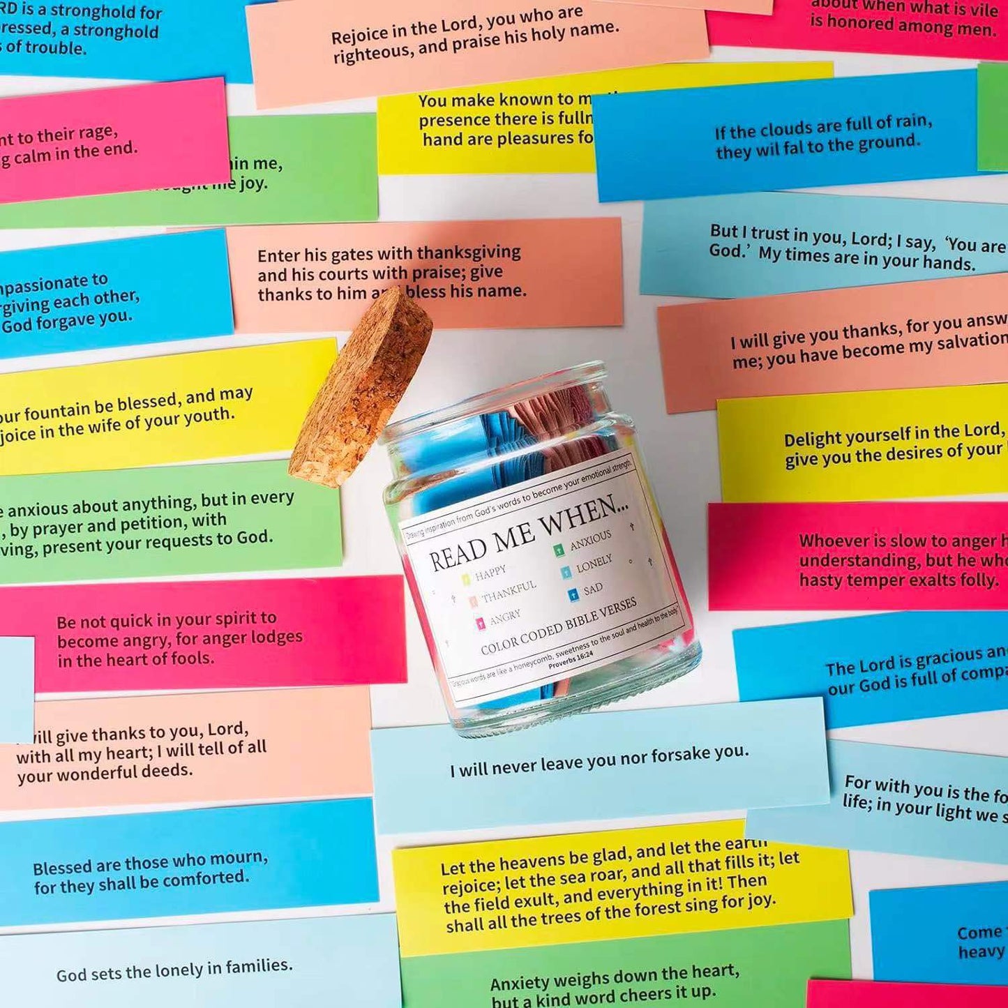 (GIFTING OFFER) Handmade Bible Verses In A Jar 90 Verses Jar (Free Christian Gift Box)