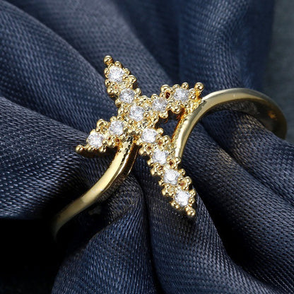 Diamond Christian Jesus Cross Ring by Lordwithyou™
