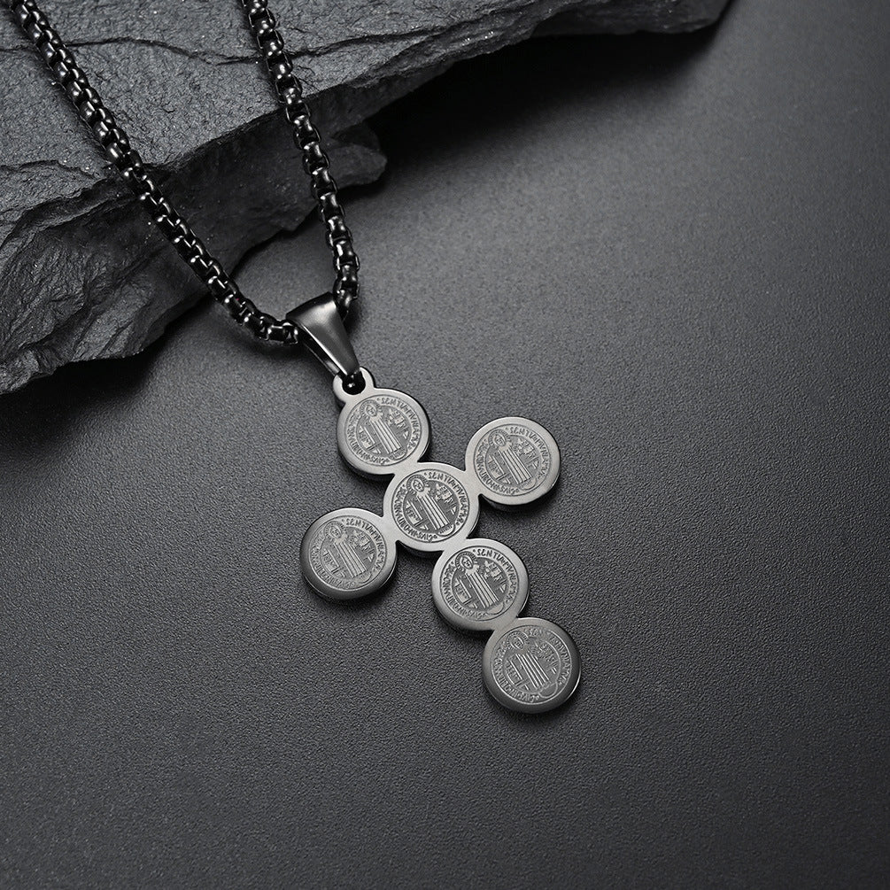 Christian Icon Cross Titanium Steel Pendant by Lordwithyou™