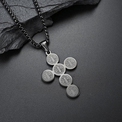 Christian Icon Cross Titanium Steel Pendant by Lordwithyou™