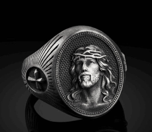 Oval Savior Christian Cross Ring by Lordwithyou™