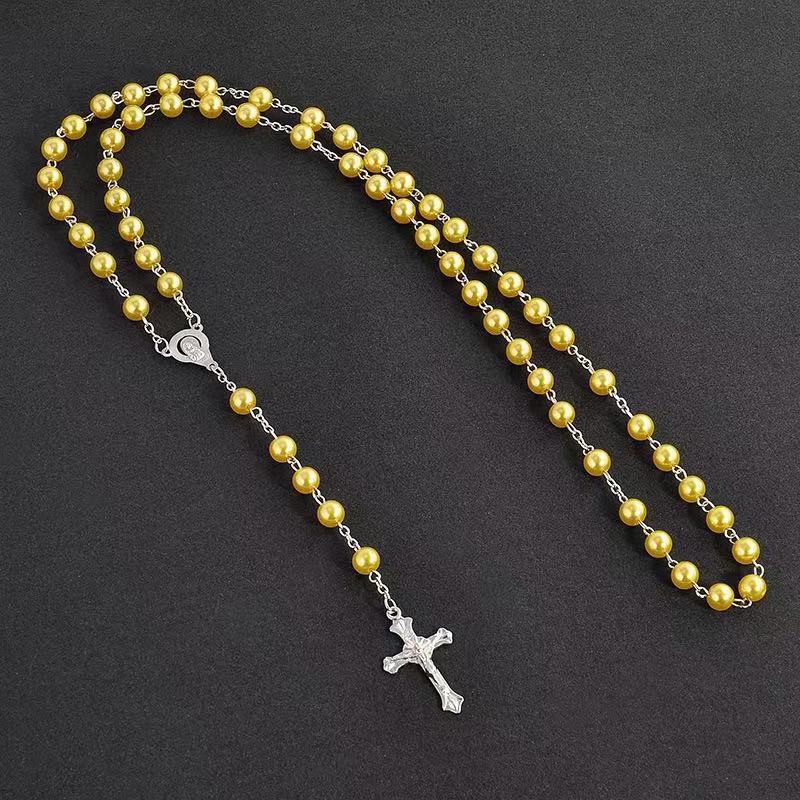 Cross and Rosary Christian Necklace Chain by Lordwithyou™