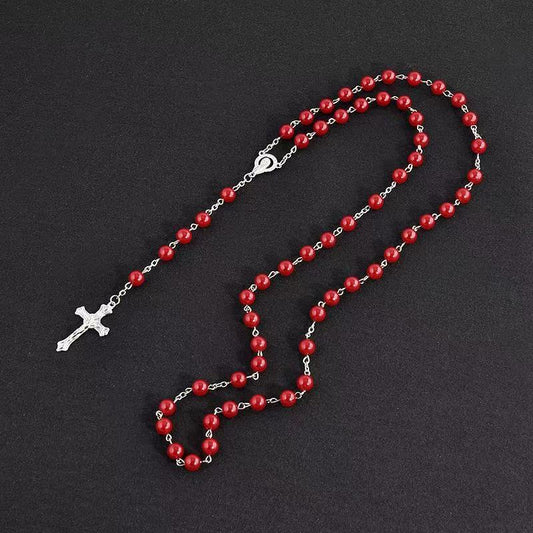 Cross and Rosary Christian Necklace Chain by Lordwithyou™