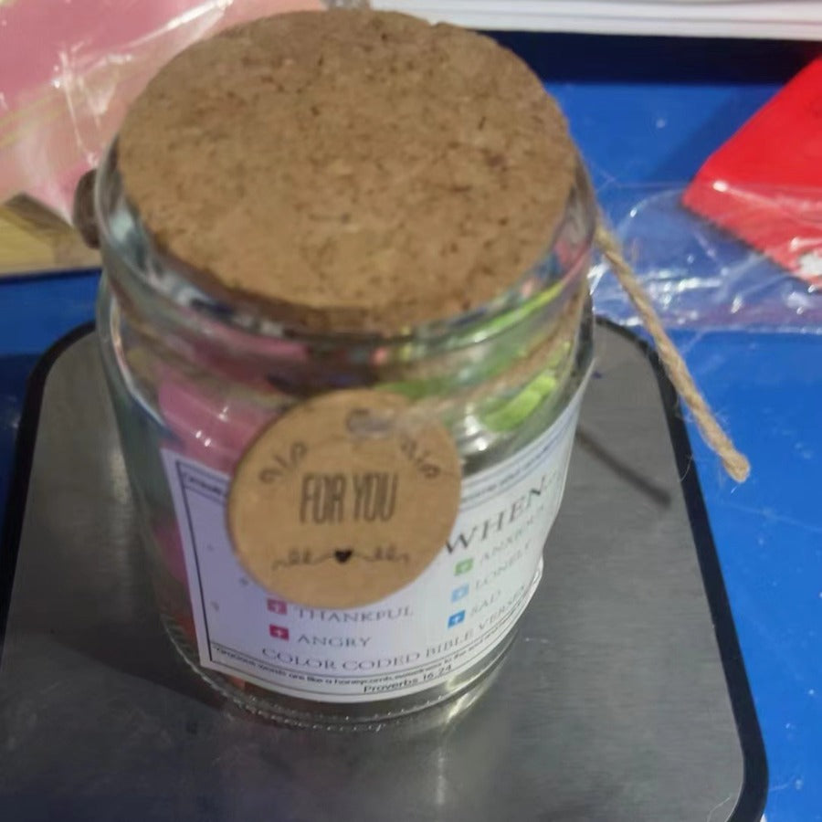 (GIFTING OFFER) Handmade Bible Verses In A Jar 90 Verses Jar (Free Christian Gift Box)