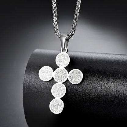 Christian Icon Cross Titanium Steel Pendant by Lordwithyou™